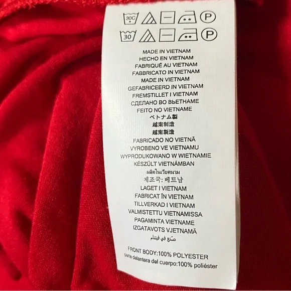 Micheal Michael Kors Womens Top 2X Red Solid 3/4 Sleeve V Neck Tiered Casual P11 - Picture 6 of 6